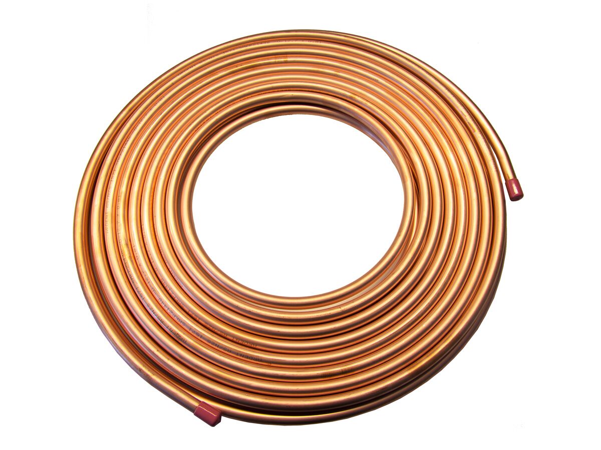 Red Copper Refrigeration Tubing - ID 0.6mm X OD 1.6mm X 7.5m For AC & Refrigerator Systems