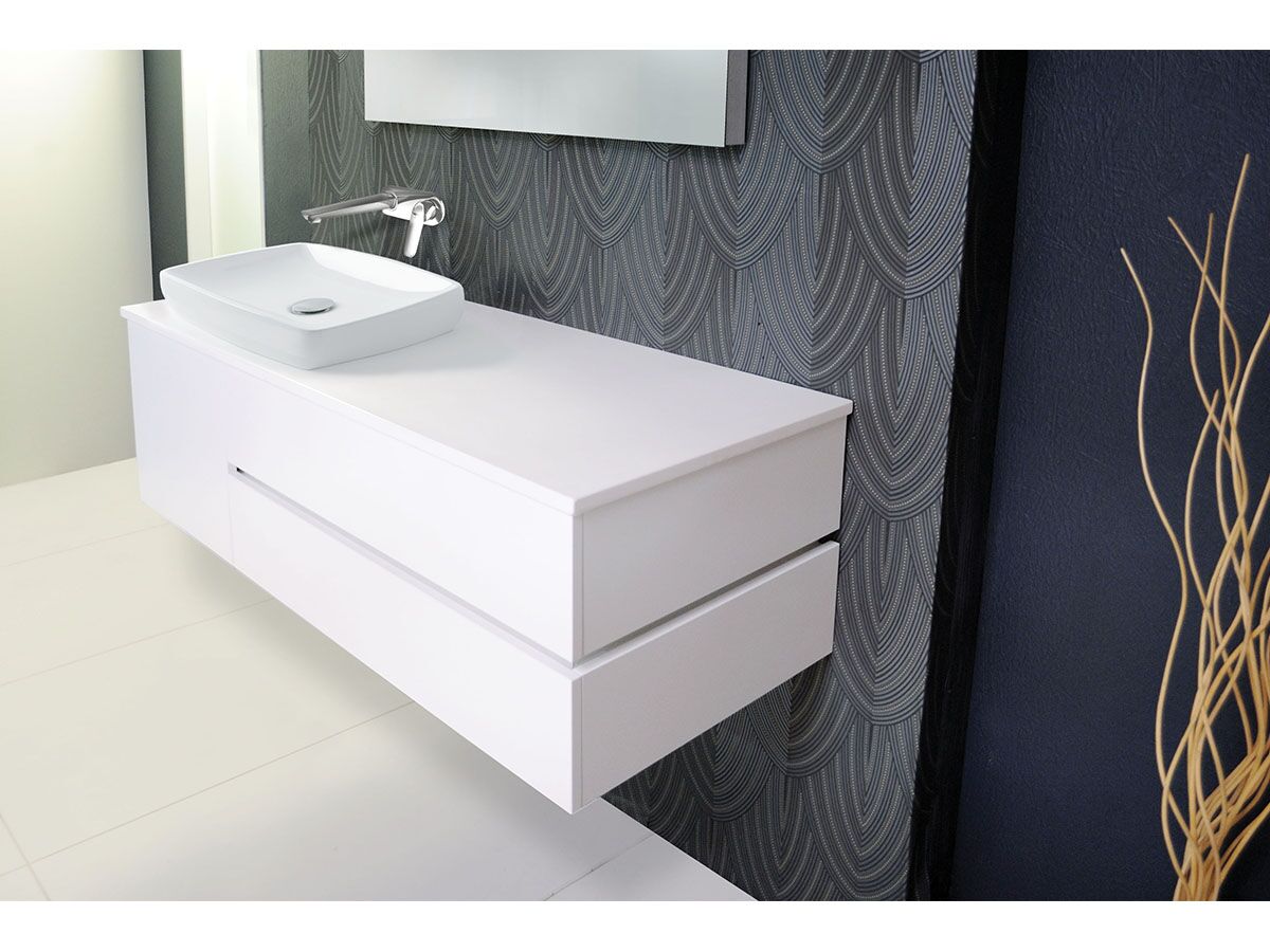 ADP Endro 1200mm Wall Hung Vanity Unit 1 Door 2 Drawers (No Basin) from