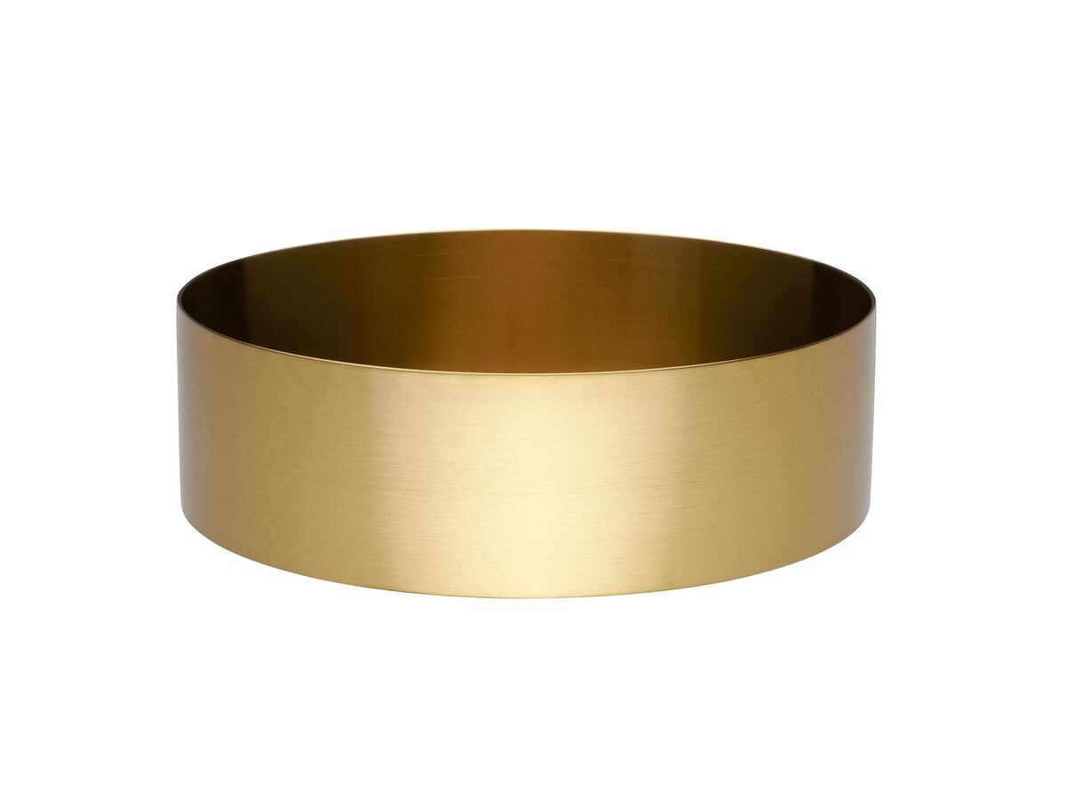 Kado Aspect Stainless Steel Basin Round 400mm with Plug & Waste Brushed Gold