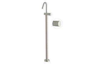 Milli Pure Floor Mounted Basin Mixer Tap Trimset Linear Brushed Nickel (5 Star)