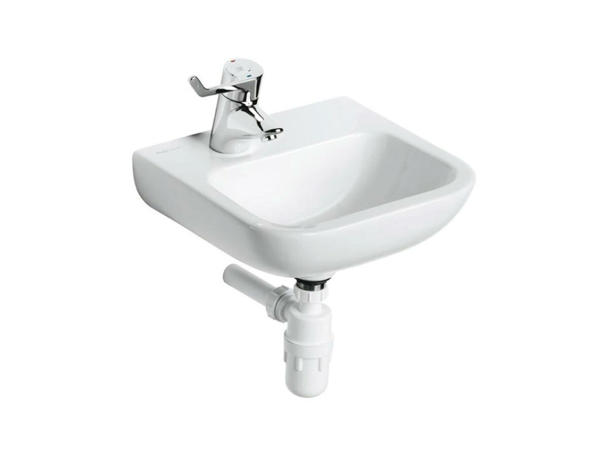Portman 21 Basin 400mm 1 Taphole Left White