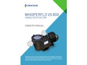 Owner's Manual - WhisperFlo VS-800