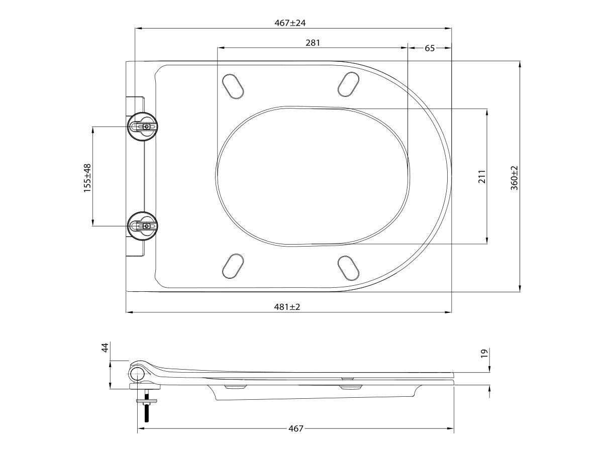 American Standard Hygiene Rim Soft Close Quick Release Seat