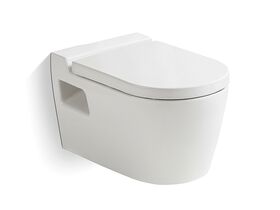 Kado Lux Wall Hung Pan with Quick Release Soft Close Seat White (4 Star)