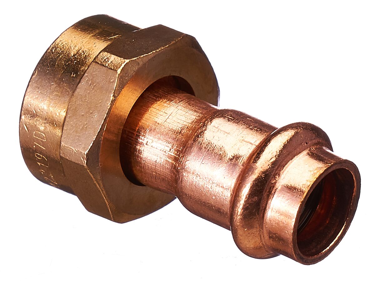 >B< Press Valve Adaptor 1/2" BSP x 15mm Copper"
