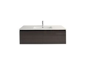 Posh Solus Wall Hung Vanity Unit (Ceramic Top) 2 Drawer 1200mm