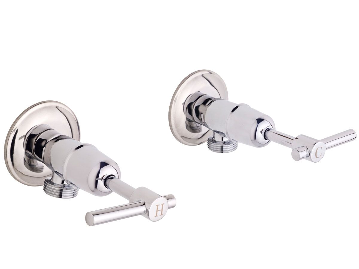 Porcher Quatre Lever Washing Machine Stops Ceramic Disc Chrome