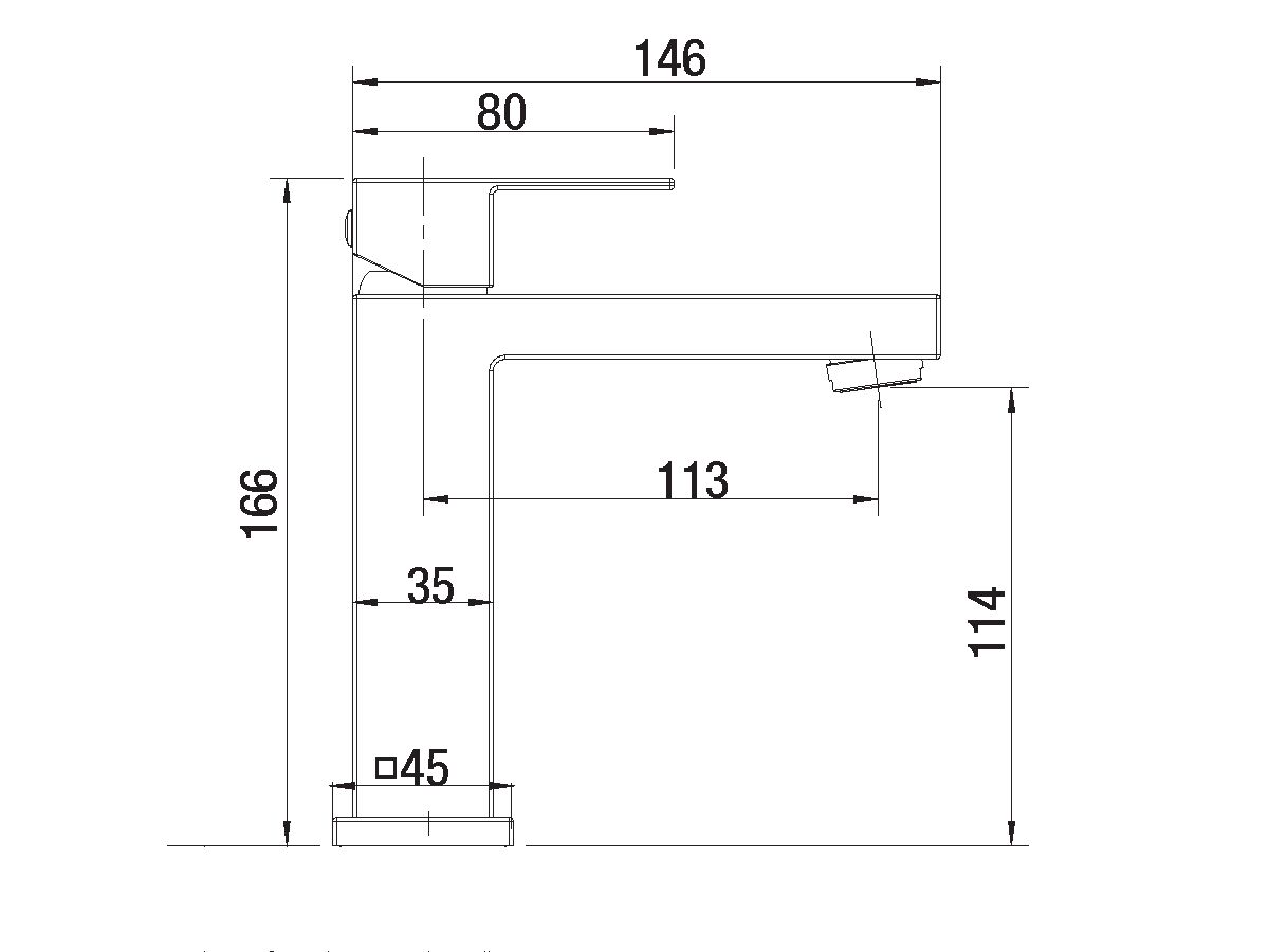 Mizu Bloc Basin Mixer Matte Black (4 Star)
