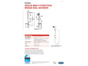 Technical Guide - Posh Solus MKII 5 Function All Brass Rail Shower Kit Chrome (3 Star)