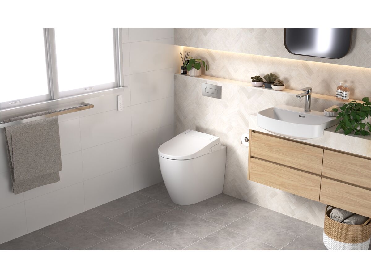 Caroma Livewell Electronic Soft Close Quick Release Bidet Seat White