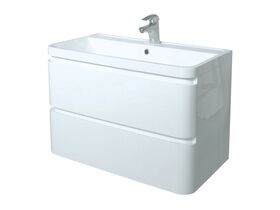 Mizu Soothe Wall Hung Vanity Unit 2 Drawer 1 Taphole 800mm White