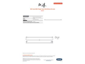 Specification Sheet - Milli Axon MK2 Single Towel Rail 800mm Chrome