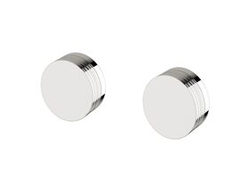 Mili Pure Wall Top Assembly Taps with Cirque Textured Handles Chrome
