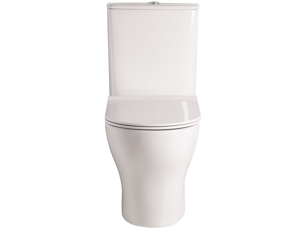 American Standard Cygnet Square Hygiene Rimless Close Coupled Back To Wall Back Inlet Toilet Suite White (4 Star)
