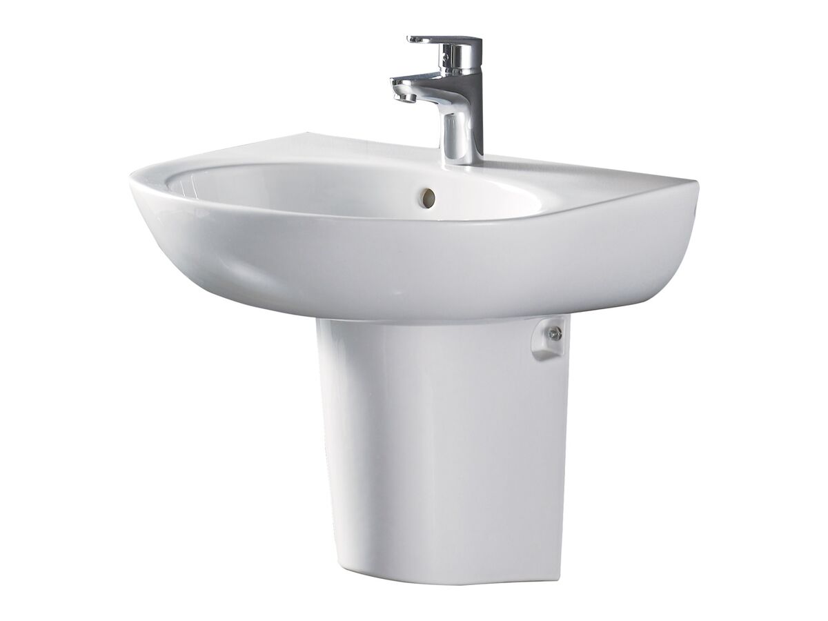 Stella Care Wall-Hung Basin with Integral Shroud 1 Taphole