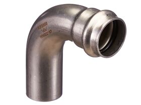 >B< Press Stainless Steel Elbow Plain End 90 Degree x 28mm