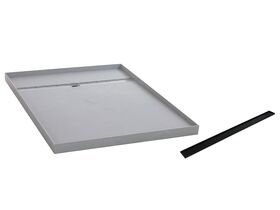 Posh Solus Tile Over Shower Tray with Rear Matte Black Tile Insert Channel Suits Tiles up to 8mm 900mm x 1200mm