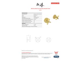 Specification Sheet - Milli Exo Wall Top Assembly Brushed Gold