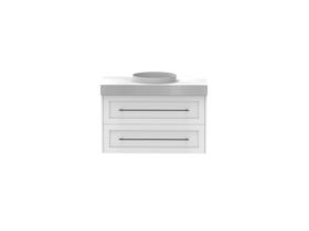 Kado Lux Drawer Vanity Unit Wall Hung 900 Centre Bowl Statement Top 2 Drawers (No Basin)