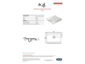 Specification Sheet - Milli Glance Hob Bath Outlet Chrome