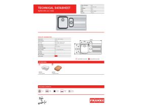 Technical Guide - Franke Rapid RPX651 1 1/3 Bowl Inset Sink Pack Left Hand Bowl Right Hand Drainer Stainless Steel