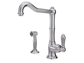 Nicolazzi Adore Swivel Sink Mixer with Pull Out Spray Chrome (4 Star)