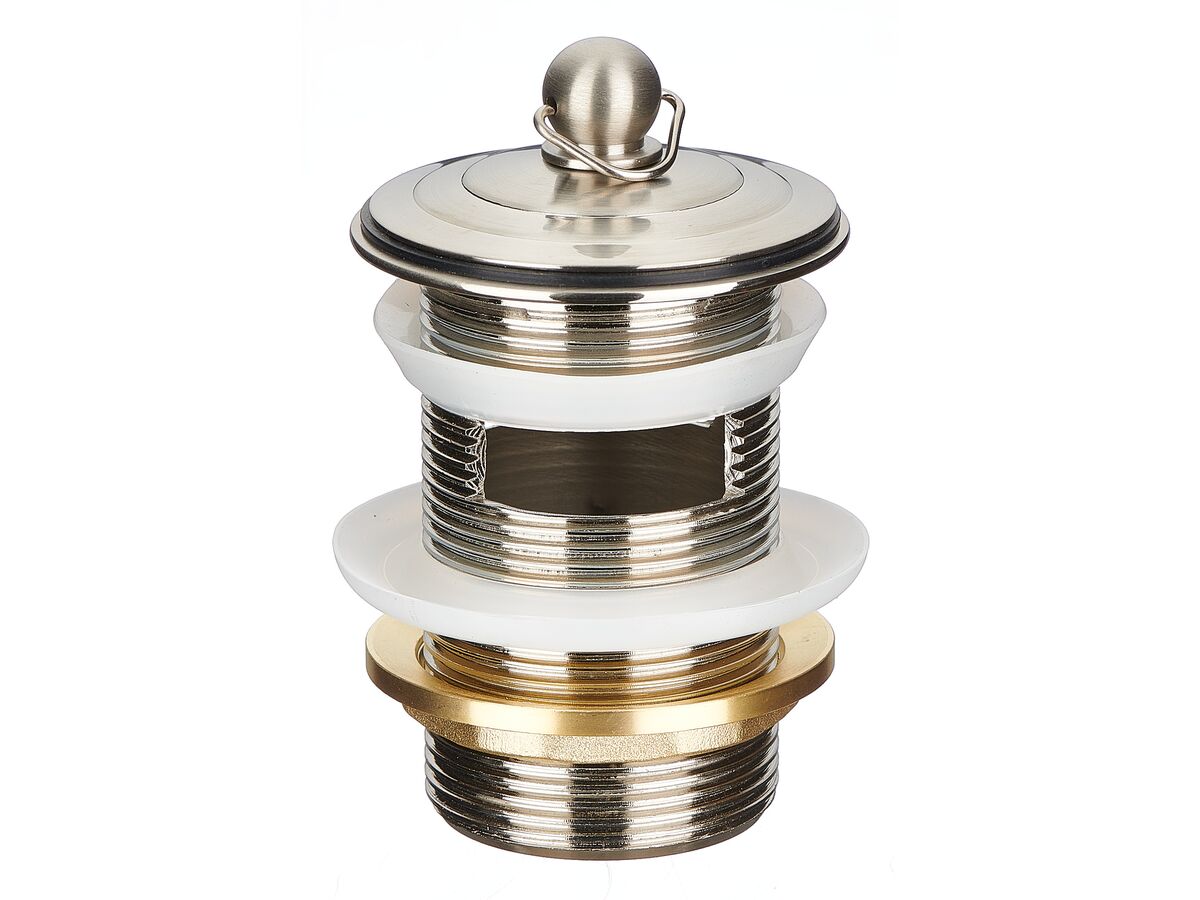 Mizu Drift 40mm Traditional Plug and Waste with Overflow Brushed Nickel from Reece