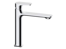 Mizu Silk Medium Height Basin Mixer Tap Chrome (6 Star) Lead Free