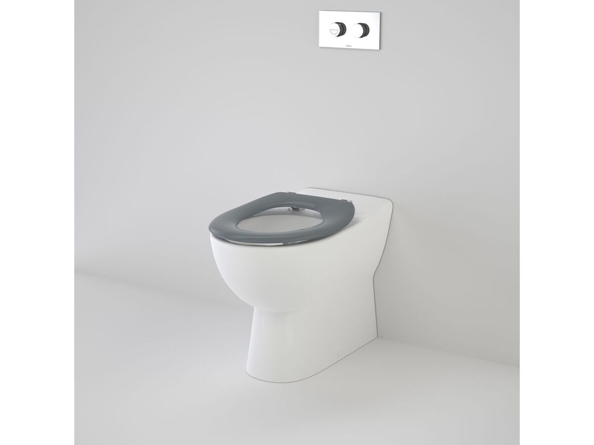 Leda Care Invisi II Wall Faced Toilet Suite with Caravelle Single FLap Seat Anthracite Grey White (4 Star)