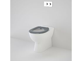Leda Care Invisi II Wall Faced Toilet Suite with Caravelle Single FLap Seat Anthracite Grey White (4 Star)