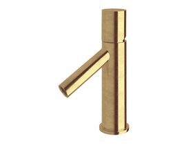 Milli Pure Basin Mixer Tap Living Tumbled Brass (6 Star)