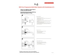 Installation Instructions - Milli Pure Progressive Bath Mixer Tap System 250mm with Handshower Right Hand and Cirque Textured Handles (3 Star)