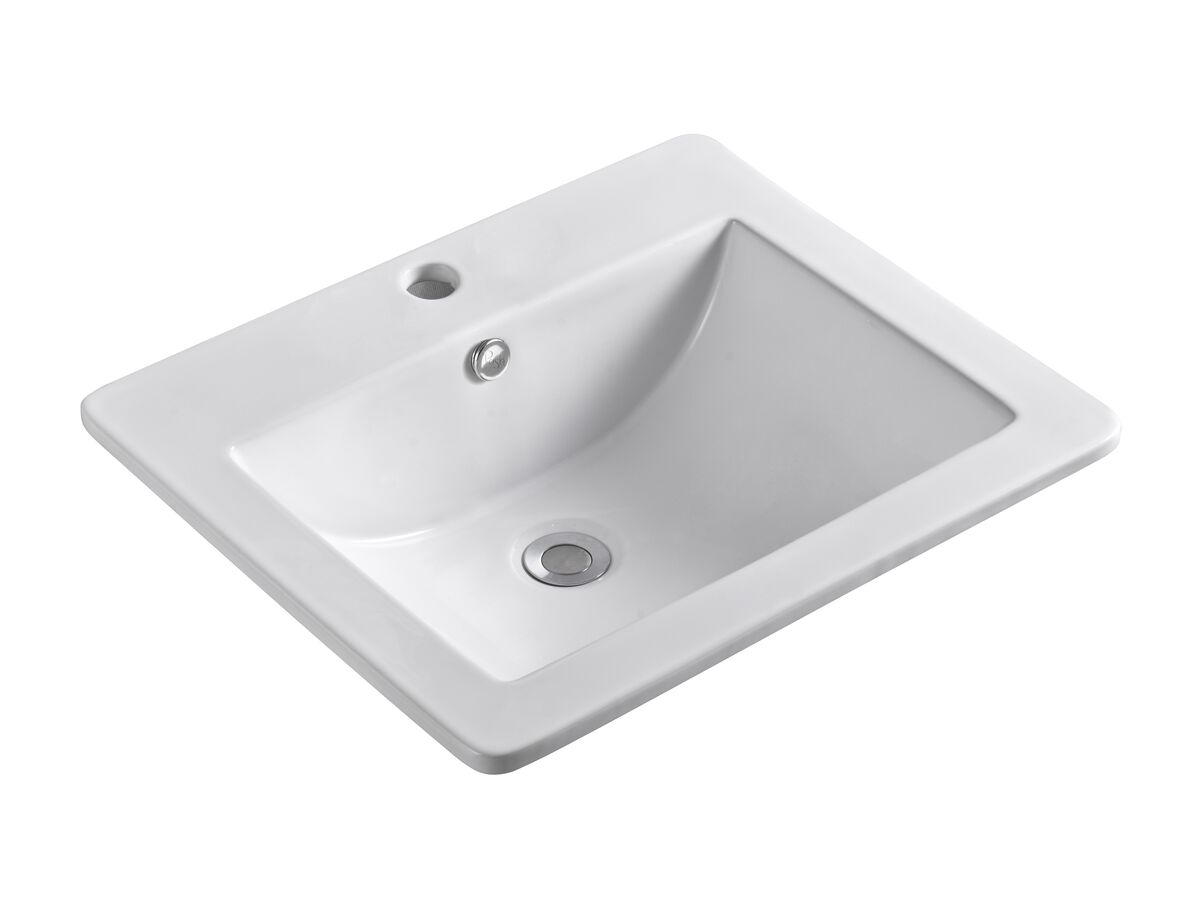 Posh Solus Vanity Basin 525 x 450mm 1 Taphole White from Reece