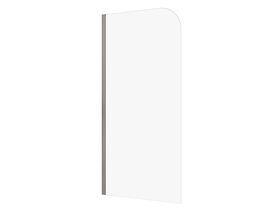 Hero - Kado Lux Frameless Curved Panel with Wall Channel Clear Glass 1000mm Brushed Gunmetal