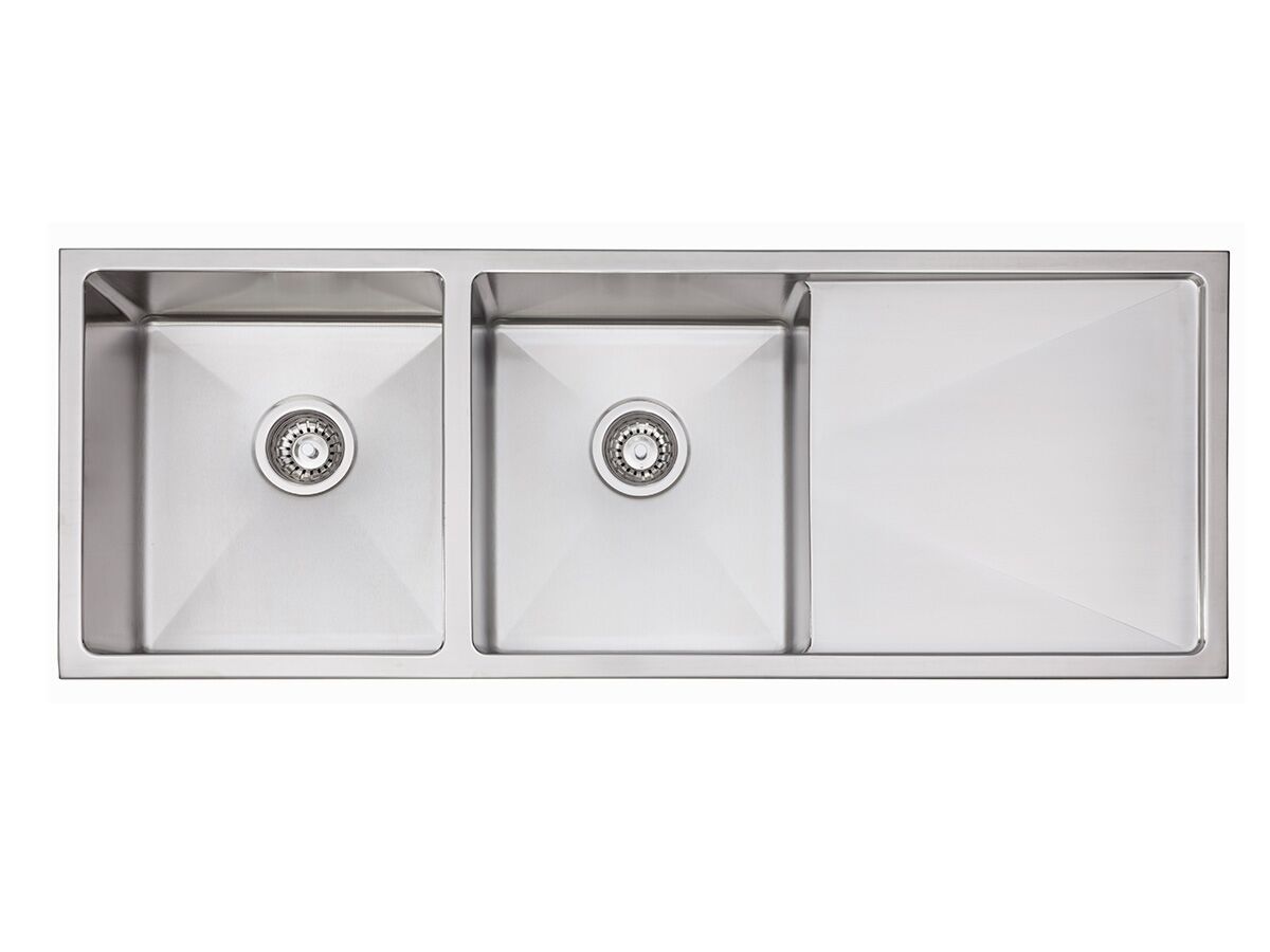 AFA Exact Double Bowl Inset / Undermount Left Hand Bowl Sink No Taphole