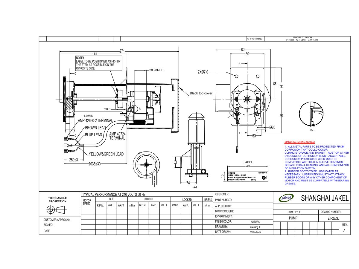 Evaporative Cooler Pump-Domestic JRM28