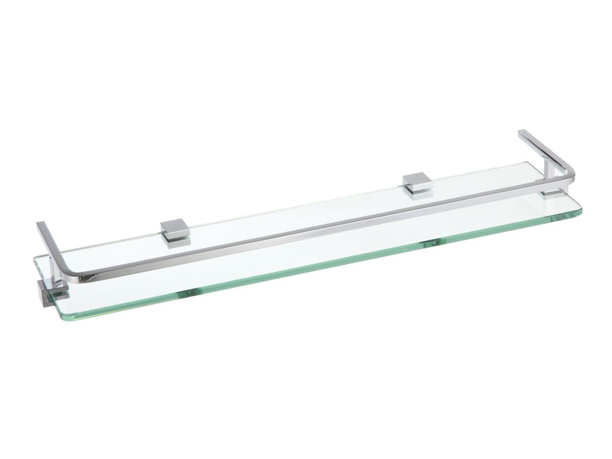 Mizu Bloc MK2 Glass Shelf with Rail Chrome