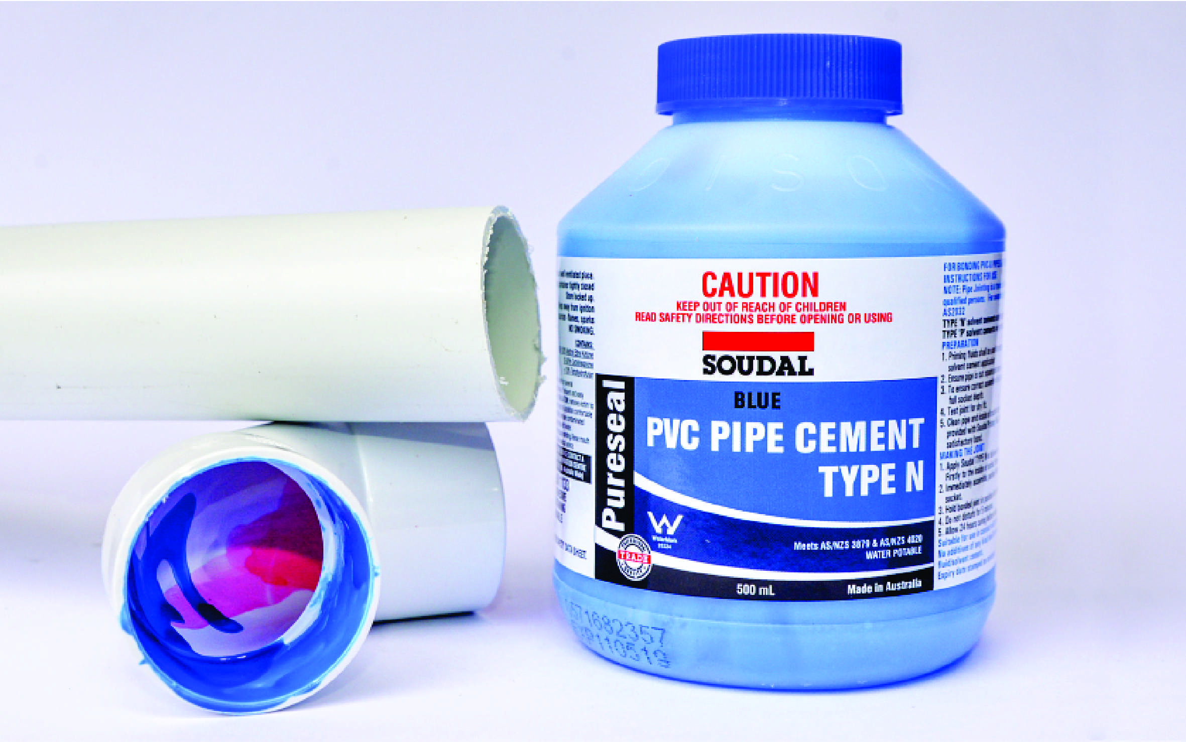 Soudal Pureseal Solvent Cement Type N Blue 500ml from Reece