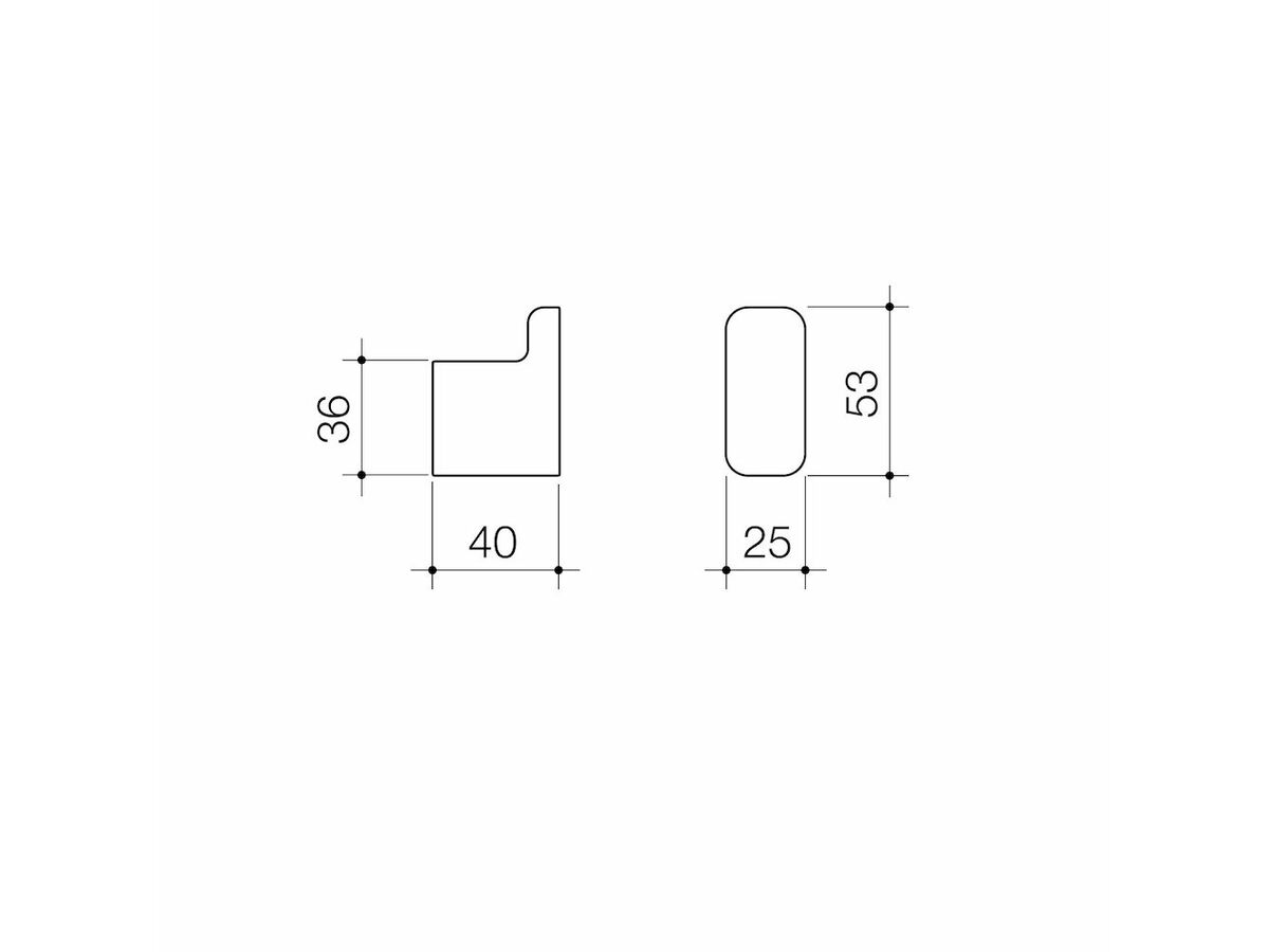 Caroma Luna Robe Hook Black