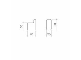 Caroma Luna Robe Hook Black