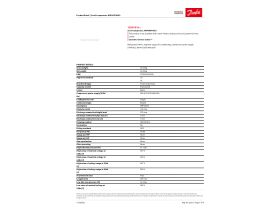 Specification Sheet - Danfoss HRP040T4LP6 Scroll Compressor 3 Phase STUB