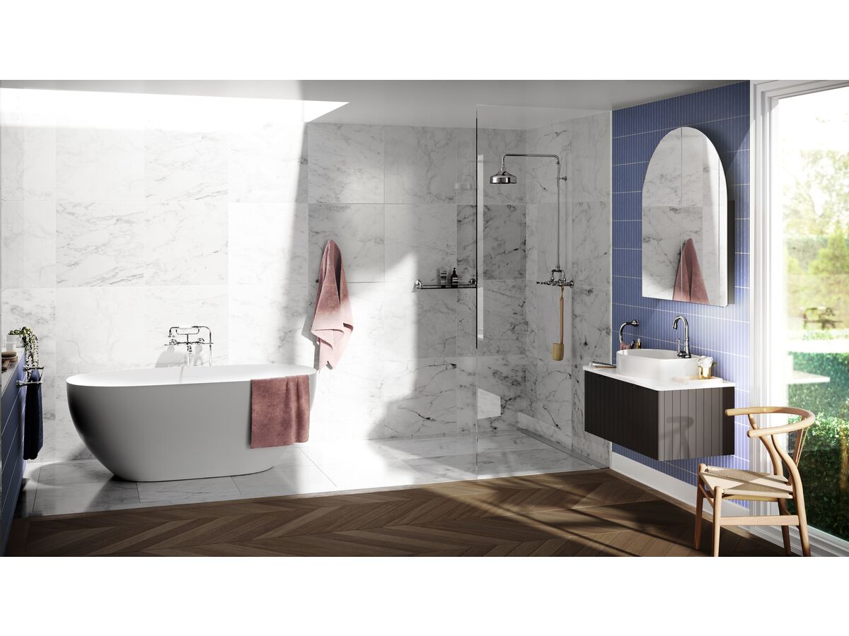 Milli Monument Edit Wall Telephone Bath Set Lever Handles Chrome (3 Star)