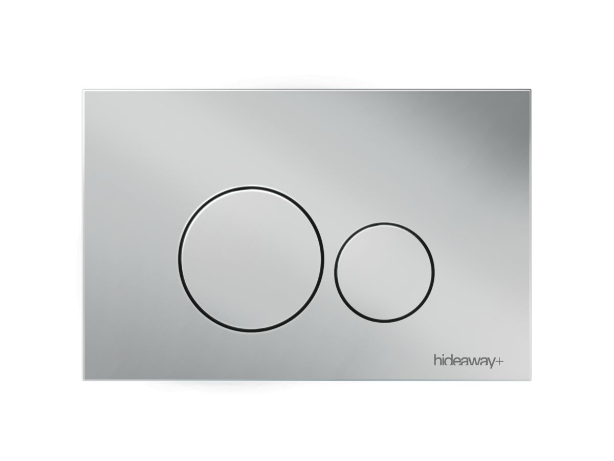 Hideaway+ Round Button/Plate Inwall Metal Chrome from Reece