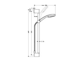 Hansgrohe Monsoon 3 Jet Rail Shower Chrome (3 Star)