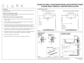 Installation Instructions - Clark Round Wall Basin with Overflow including Pop-Up Waste 350mm White