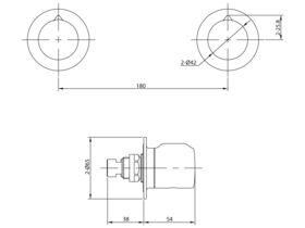 Milli Flow Wall Top Assemblies Chrome