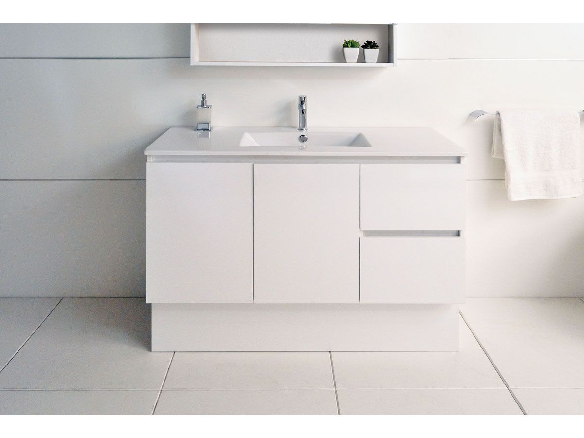Posh Solus 1200mm Vanity Unit with Kick Ceramic Top 2 Door 2 Drawers