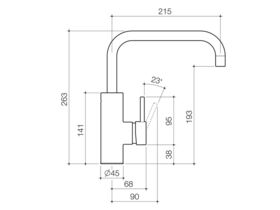 Caroma Liano Nexus Sink Mixer Black (5 Star)