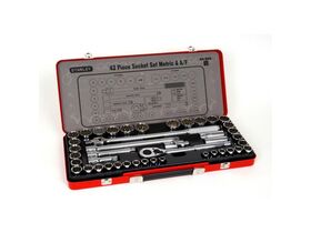 43pc 1/2"drive Metric & A/F Socket Set