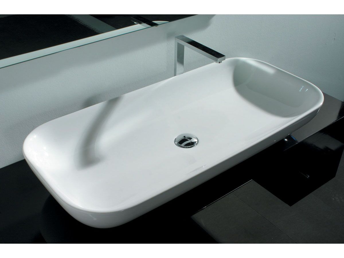 Water Bidet Due In Uno.Axa Uno Above Counter Basin No Taphole 1000mm White From Reece